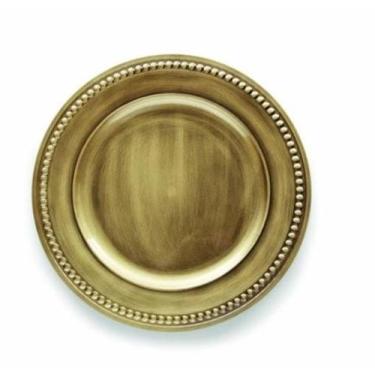 Imagem de Sousplat Galles Dots Ouro 33 cm Copa E Cia - COPA&CIA