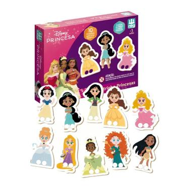 Imagem de Teatrinho de Fantoches Princesas em Madeira com 10 Peças Estimula Criatividade Nig Brinquedos