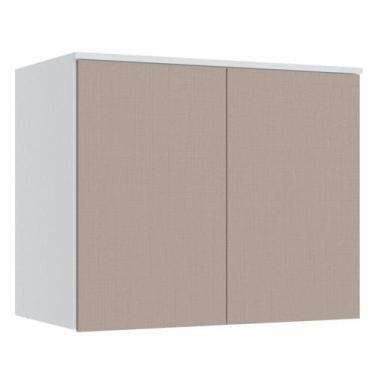 Imagem de Módulo Aéreo 2 Portas Requinte+ 100% MDF Branco/Line/Duna - Móveis Cas