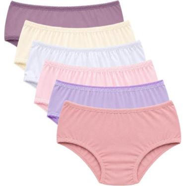 Imagem de Kit 9 Calcinha Infantil Lisa De Criança 100% Algodão Famy, GG
