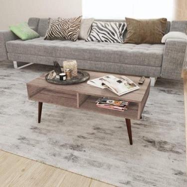 Imagem de Mesa de Centro Retrô 2 Nichos Rt 3064 Marrom - Movelbento