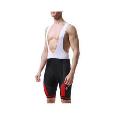 Imagem de Shorts De Ciclismo Masculinos Pretos Com Almofada Coolmax De Silicone 