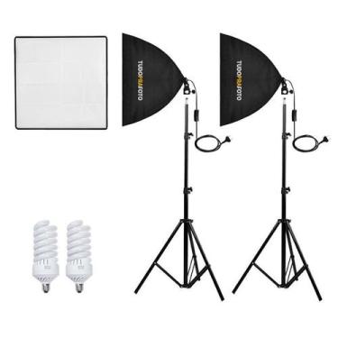 Imagem de Kit Estúdio TUDOPRAFOTO 50x50 (FEBK5050-1) - 7 pçs - PRODUTO PAI, 110V