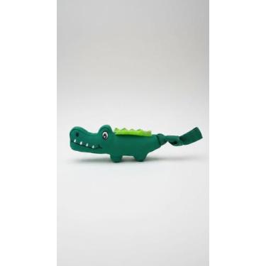 Imagem de Brinquedo Pelúcia Cão Jacaré C/ Apito Verde - Congratulations Store