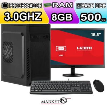 Imagem de Computador Completo 8gb Hard disk 500Gb Monitor 18'5 Led Slim - Excele