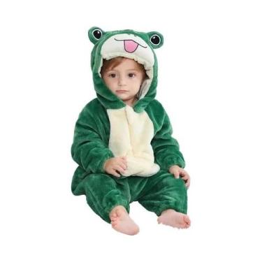 Imagem de Macacão De Bebê Unissex Com Capuz Em Flanela, Pijamas De Inverno Com E