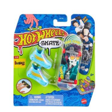 Imagem de Hgt46 hot wheels skate de dedo com tenis bone-fide pro hvk05 (43465) -