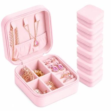 Imagem de Kit 5 Mini Porta Jóias Viagem Pequeno Lembrancinha Atacado - Nehc, Ros