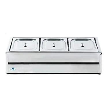 Imagem de Rechaud De Mesa Térmico 3 Cubas 1/2 Gn Quentes Ibet 127v