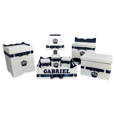 Imagem de Kit Higiene De Bebê Mdf príncipe Menino Coroa