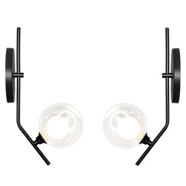 Imagem de Kit 2 Arandelas Aro Angular Jabuticaba Preto Harmony