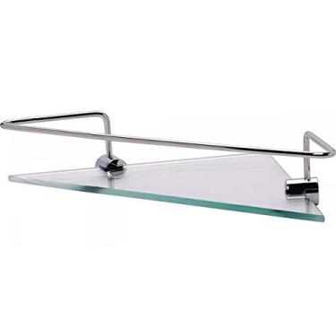 Imagem de Jackwal, 2916, Cantoneira Suporte Porta Shampoo Condicionador e Vidro, cor Cromado, Metal