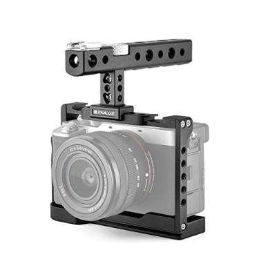 Imagem de PULUZ Câmera de liga de alumínio para filmagem filmagem de vídeo com alça para Sony Alpha 7C / ILCE-7C / A7C