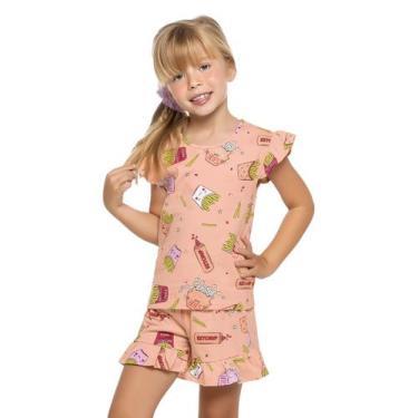 Imagem de Pijama Infantil Feminino Snacks Trick Nick Rosa - Trick Nick Pijama