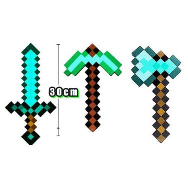 Minecraft Espada Picareta Diamante Original EVA