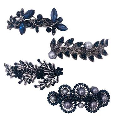Imagem de Acessórios de cabelo floral de metal vintage, VBarrette_1