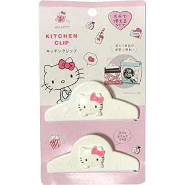 Imagem de Sanrio Hello Kitty clipes de vedação de plástico para lanche de alimentos 10 × 3,9 cm conjunto de 2 peças de cozinha