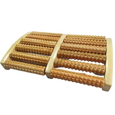 Imagem de Massageador Para os Pés Duplo Rolo Grande - Massageador Manual de Madeira - Fisioterapia Relaxamento Muscular- Anti Stress - Alívio Dores Pés-Luiggi Presentes®