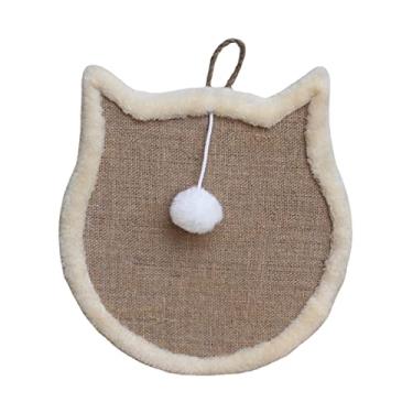 Imagem de Generic Almofada para arranhar gatos arranhador para gatos placa para arranhar sisal tapete de papelão protetor bola de brinquedo para jogar, cabeça de gato