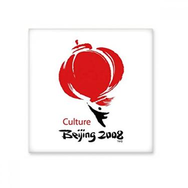 Imagem de Lanterna chinesa tradicional padrão vermelho azulejo de cerâmica brilhante decalque pedra adornada tijolo vitrificado