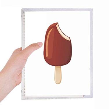 Imagem de Caderno de pasta de sorvete de chocolate crocante com folhas soltas e diário recarregável