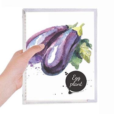 Imagem de Caderno de anotações com folhas soltas e saudáveis para aquarela com sabor vegetal berinjela