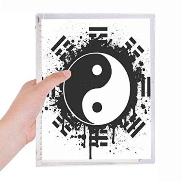 Imagem de Oito diagramas Taiji Yin-yang China Pattern Notebook Loose Leaf Diary Recarregável Diário Papelaria