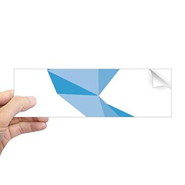 Imagem de DIYthinker Adesivo de para-choque retangular com estampa de pombo azul abstrato origami para janela