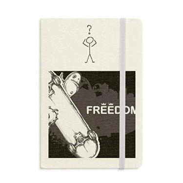 Imagem de Caderno de perguntas Hip-Hop Freedom Skateboard com estampa de monstro, diário clássico A5