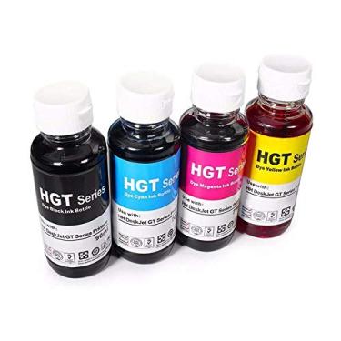 Imagem de Kit 4 Refil de Tinta para HP GT5822 GT51 GT52 KCYM Compativel