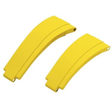 Imagem de DFAMIN Adequado para pulseira de relógio de borracha Rolex 20mm, 21mm sem fivela (Cor: Amarelo, Tamanho: 21mm)