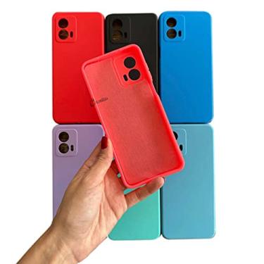 Imagem de Capa Capinha Colorida para Motorola Moto G53 G73 Silicone Touch Sensível (Vermelho)