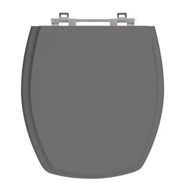 Imagem de Assento Sanitário Thema Amber (Cinza Escuro) Tampa para Vaso Incepa de Madeira Laqueada 