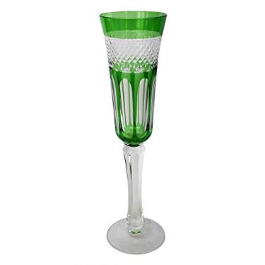 Imagem de CONJ. DE TACAS DE CHAMPAGNE DE VIDRO VERDE 6 PCAS