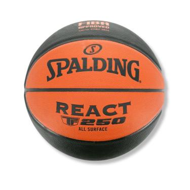 Imagem de Bola Spalding Basquete React TF 250 All Surface Laranja e Preto - Único - Único - Laranja