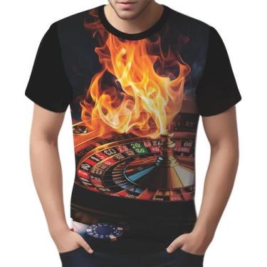 Imagem de Camisa Camiseta Tshirt  Baralho Poker Roleta Sorte Dados 3 - Enjoy Sho