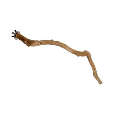 Imagem de ＡＷＨＡＯ Suporte de madeira para poleiro de pássaros, ramo de pé, fácil de montar, plataforma de suporte para pássaros, papagaios, araras, Dobrado