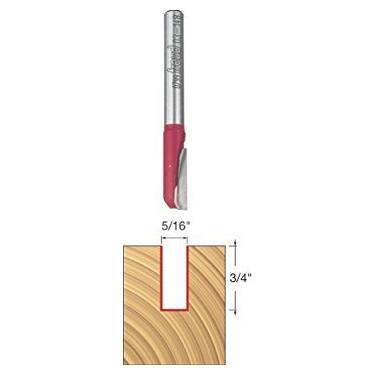 Imagem de Freud 03-112 1/8 polegada de diâmetro por 3/8 polegada única Flute Straight Roteador Bit com haste de 1/4 polegada, 03-148, Roteador com haste cônica e reta de 0,7 cm de diâmetro x 2 cm, Perma-SHIELD Coating Red, One Size