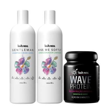 Imagem de Kit Shampoo E Condicionador Kah Noa E Wave Protein
