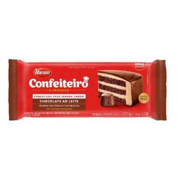 Imagem de Chocolate Cobertura Confeiteiro Ao Leite- Barra 1,01Kg - Harald