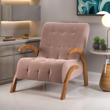 Imagem de Poltrona 65cm Veludo Bari Viero Móveis