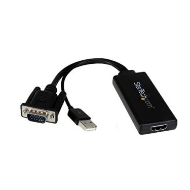 Imagem de StarTech. Adaptador VGA para HDMI com áudio USB - conversor VGA para HDMI para seu laptop/PC para HDTV - conector AV para HDMI (VGA2HDU)
