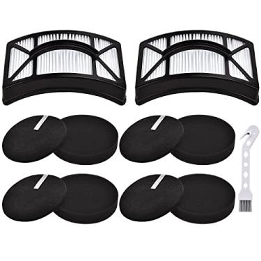 Imagem de Anewise Filtro de substituição para aspirador Bissell CleanView 2486, 2487, 2488, 2490, 2492, PowerClean 2494, Compare com a peça # 1604130, 1601972, 1608225, 2 HEPA + 4 filtros de espuma e feltro