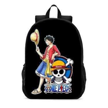 Imagem de Mochila Escolar Infanto Juvenil Anime One Piece Luffy Bando Piratas Lançamento 0325-Unissex