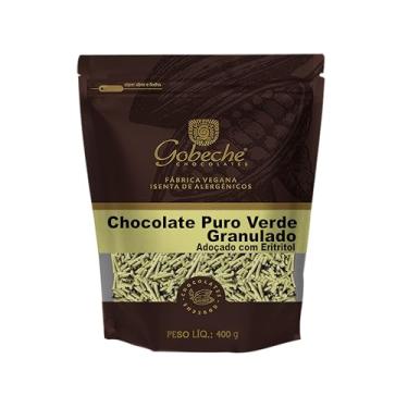 Imagem de Chocolate Puro Verde Chlorella + Limão Granulado Gobeche - Adoçado com Eritritol - 400g