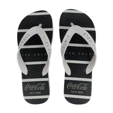 Imagem de Sandália Masculina Coca-Cola Cc4302 Lynn Branco/Preto