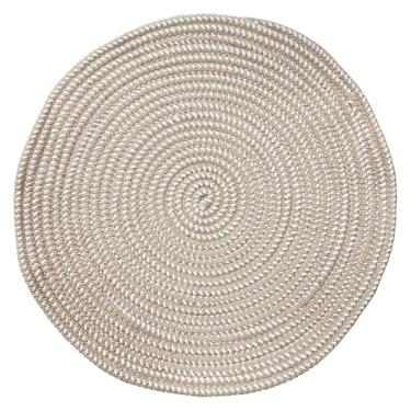 Imagem de Tapetes de área redondos feitos à mão, para sala de estar, quarto, estúdio, cadeira de computador, tapete de base redondo, tapete de elevação, cesta giratória, tapete de mesa de café