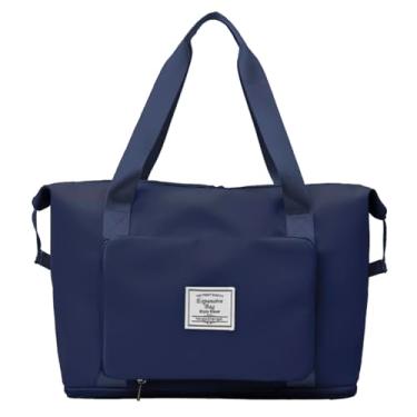 Imagem de Bolsa Mala Esportiva Feminina Treino Academia Yoga Viagem Espaçosa (AZUL MARINHO)