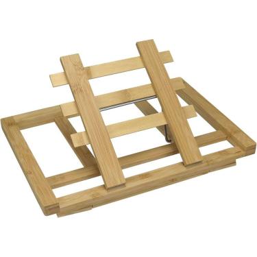 Imagem de SUPORTE DE LIVROS HOME&CO COM AJUSTE DE POSICAO BAMBU 2x34x24cm NATURAL