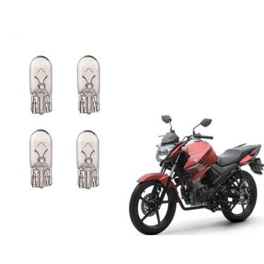 Imagem de 4 Lâmpadas Pisca Mini Painel 5w T10 Base De Vidro Cg Titan Fan 125 150